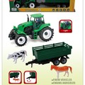 tractor cu remorca si animale