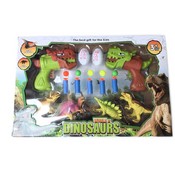 set cu blaster, dinozauri și ținte