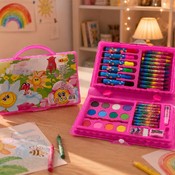 Set creativ pentru desen și pictură în valiză  – 42 de piese