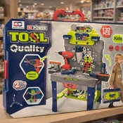 Valiză cu unelte de construcție pentru copii