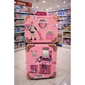 Set interactiv de make-up artist, în formă de valiză