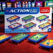 Joc de masă 6 în 1, pentru 2 jucători