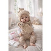 Păpușă Chimi Doll în stil Baby Born, cu scutec, suzetă și sunete