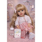 Păpușă realistă cu telecomandă, care vorbește, răspunde și se mișcă, în set cu scutec, biberon și cărticică