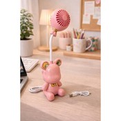 Ventilator de birou în formă de ursuleț, cu ascuțitoare pentru creioane