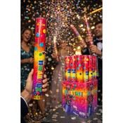 Show box cu confetti colorate, set 12 bucăți, 40 cm