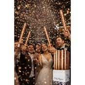 Show box cu confetti rose gold, set 12 bucăți, 60 cm