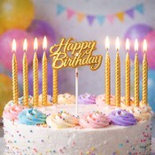 Set de 10 lumânări cu suport și inscripție