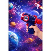 Игрушечный пистолет для мыльных пузырей с запасным раствором