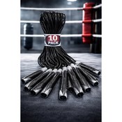 Set de 10 corzi negre din material textil