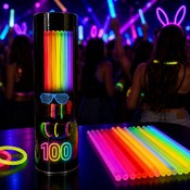Tub cu 100 de brățări fosforescente pentru petreceri