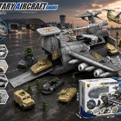 Set transformabil „Avion militar” cu vehicule și figurine