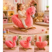 Balansoar plușat „Flamingo Roz”
