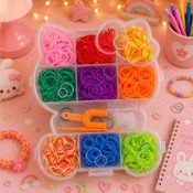 Set Loom Bands în cutie formă de pisică