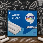 Set 100 crete albe fără praf pentru tablă și uz școlar