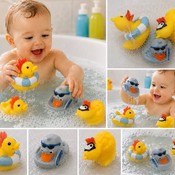 Набор игрушек для ванной с утятами и водными животными