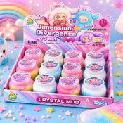 Show Box cu Slime Crystal Mud Pastel Multicolor pentru Copii 12 Buc.