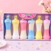 Set Slime Pastel Multicolor cu Figurine Labubu Puzzle Fun 6 Buc.