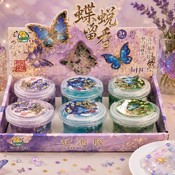 Show Box cu Slime Crystal Mud Butterfly Series cu Fluturi Decorativi 6 Buc.