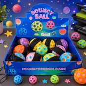 Show Box cu Mingi Antistres Rebound Bounce Ball cu Elastic 12 Buc.