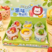 Show Box cu Slime Crystal Mud cu Fructe și Figurine Decorative 6 Buc.