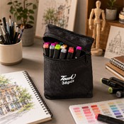 Set Carioci cu Alcool Touch Twin 36 Culori în Husă Textilă
