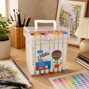 Set Carioci Twin Marker cu Două Vârfuri 48 Culori în Cutie Plastic