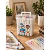 Set Carioci Twin Marker cu Două Vârfuri 36 Culori în Cutie Plastic