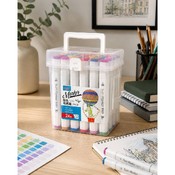 Set Carioci Twin Marker cu Două Vârfuri 24 Culori în Cutie Plastic