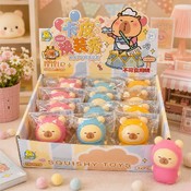 Show Box cu Squishy Ursuleț cu Glugă în 4 Culori – 12 Bucăți