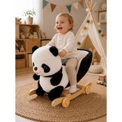 Panda Balansoar 2 în 1 din Pluș cu Roți